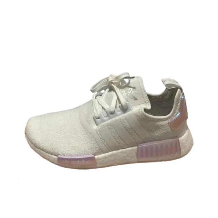 Adidas Originals NMD_R1 Cushioning, Wear Resistant Low Top Running Shoes Women's Pink White