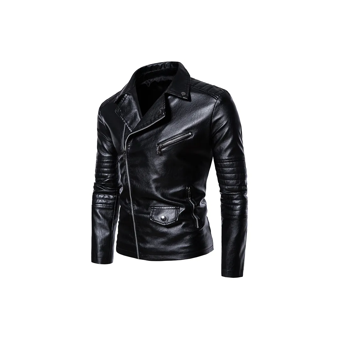 YALMY Men's Motorcycle Suits Pu Leather Motorcycle Touring Trail Running Commute Wear-Resistant Windproof Thickened