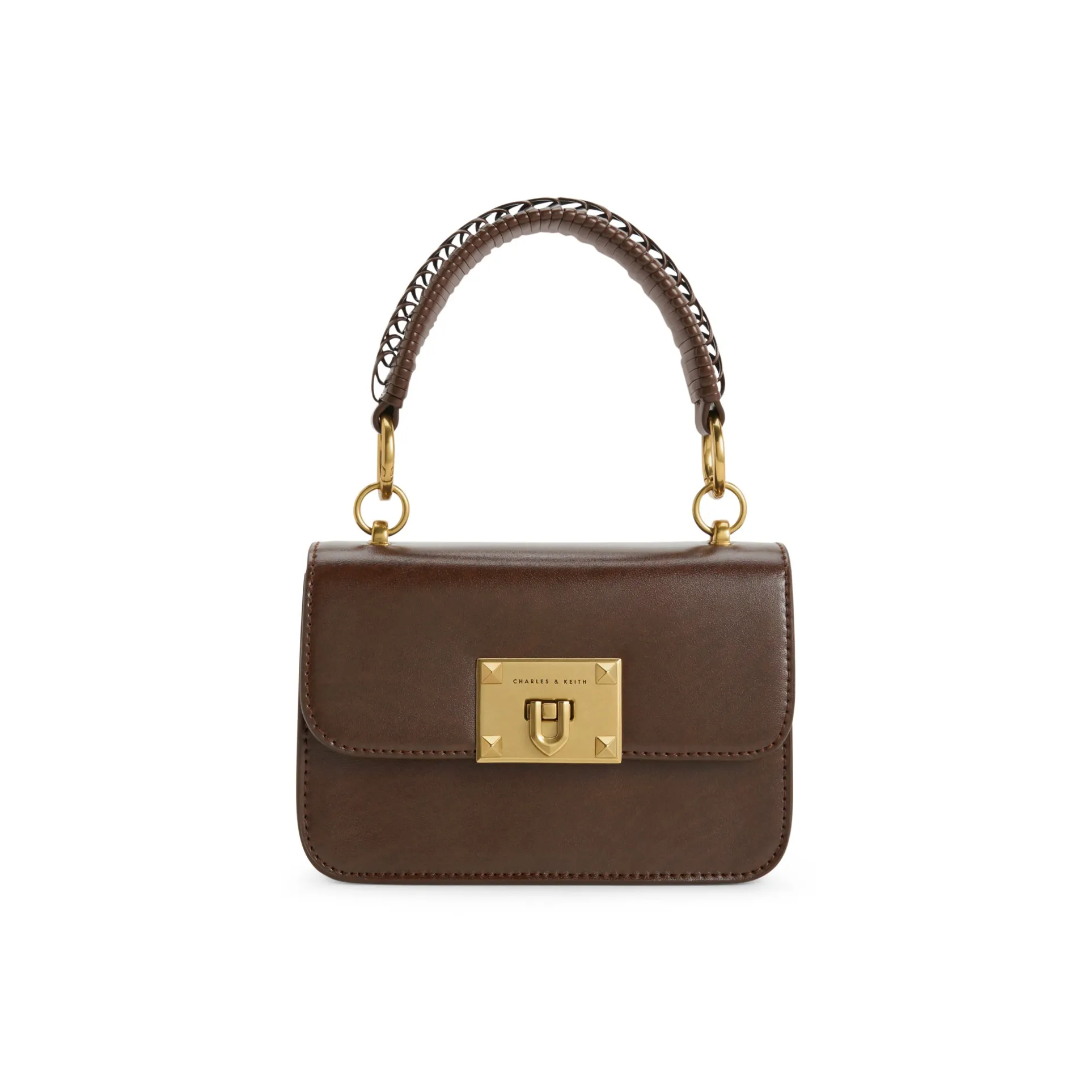 CHARLES KEITH ПУ (полиуретан) Маленькая квадратная сумка сумка-тоут сумка через плечо маленькая женская многоцветная