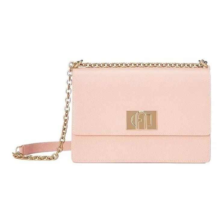 Furla 1927 Collection Кожа Сумка с цепочкой Сумка через плечо Сумка на плечо Женская Конфетно-розовая