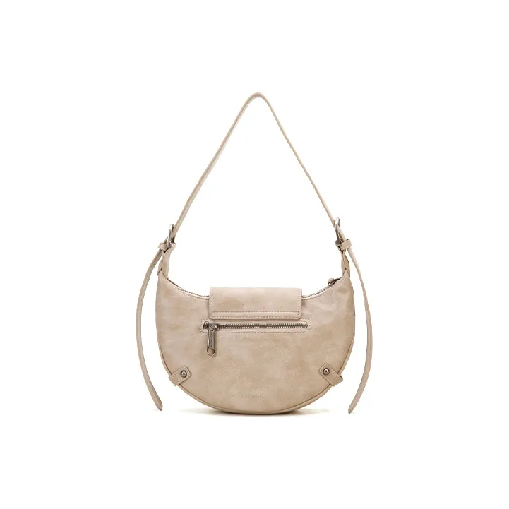 VANWALK PU Portable Crossbody Bag, Shoulder Bag Regular Women's Silver Gray/Beige Apricot/Black