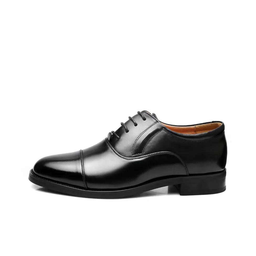 Strongman 3515 Authentic Men's Three Strap Leather Shoes Spring And Fall Breathable Three Section Unlined Shoes