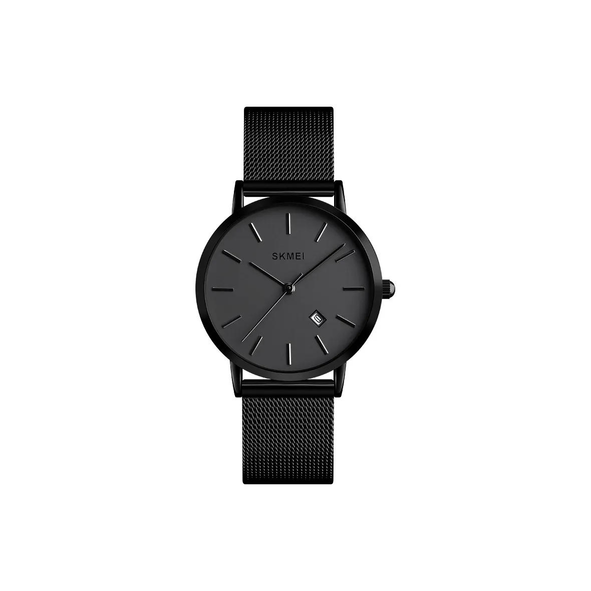 SKMEI Кварцевый механизм ремешок из нержавеющей стали женские часы черный циферблат