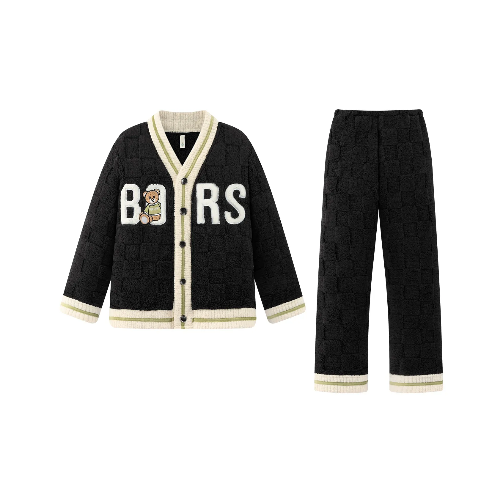 Gongdie Черный мужской Мужской Пижамные комплекты