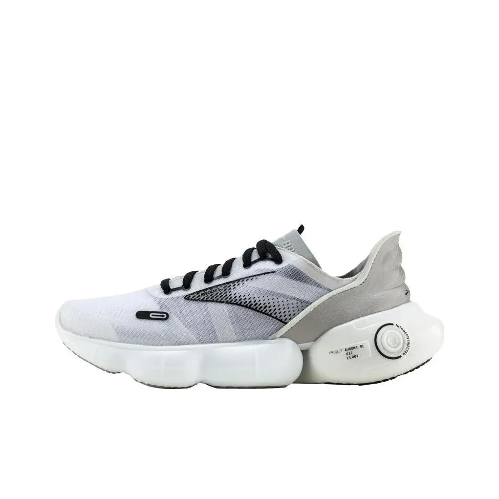 Brooks Aurora BL Anti Slip Wear Resistant Low Top Running Shoes Men's Light Gray