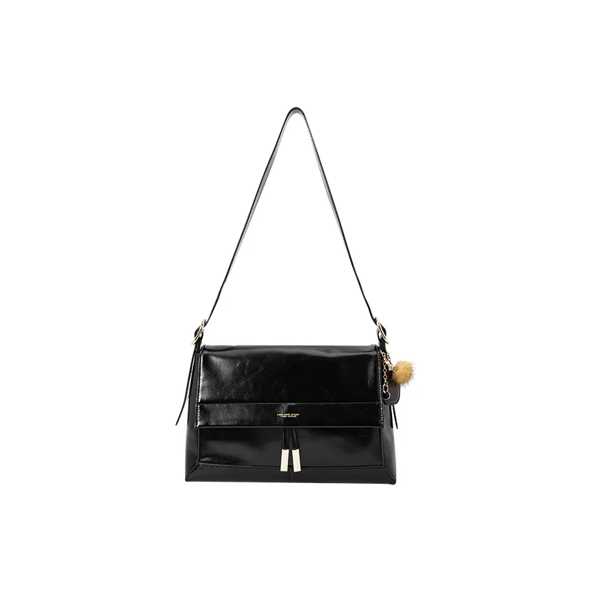 SEM/R Synthetic Leather Shoulder Bag, Crossbody Bag Trumpets Women's Ecru/Burgundy/Black