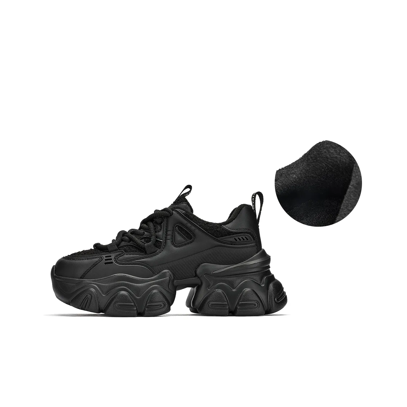 GEMEIQ Cushioning Abrasion Resistant Coverage Height Increasing Low Top Chunky Sneakers With EVA Outsole 8cm Women's