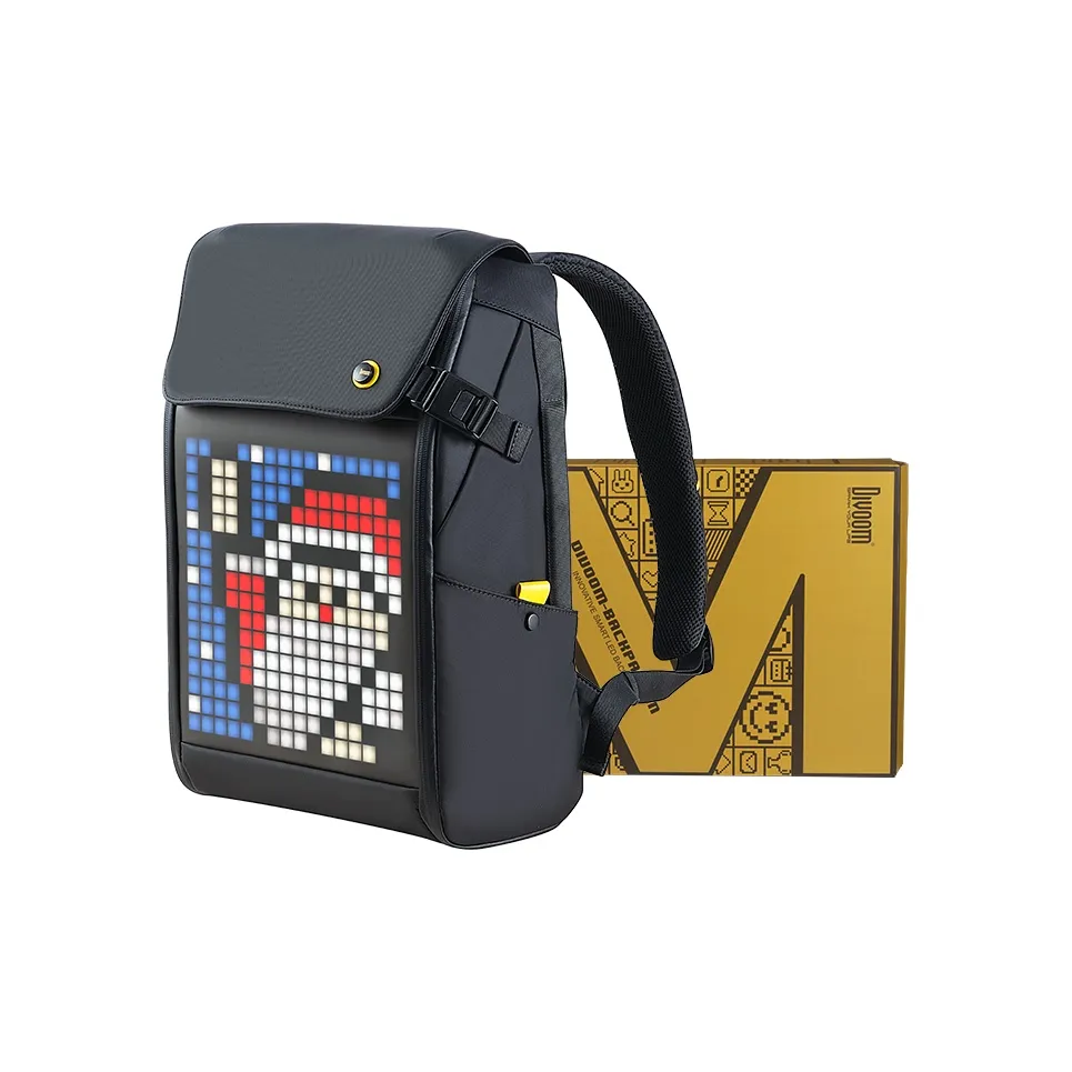 Divoom PU Backpacks Large Size Unisex Black