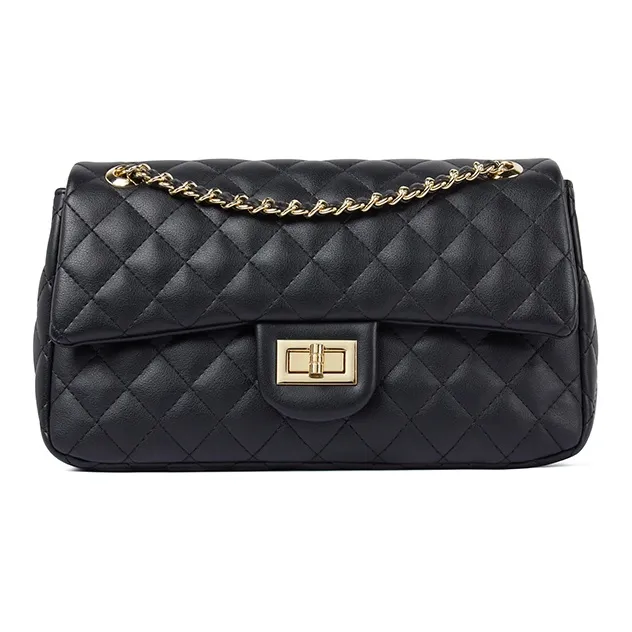 TUCANO Сумка из коровьей кожи с цепочкой сумка через плечо среднего размера классическая черная женская