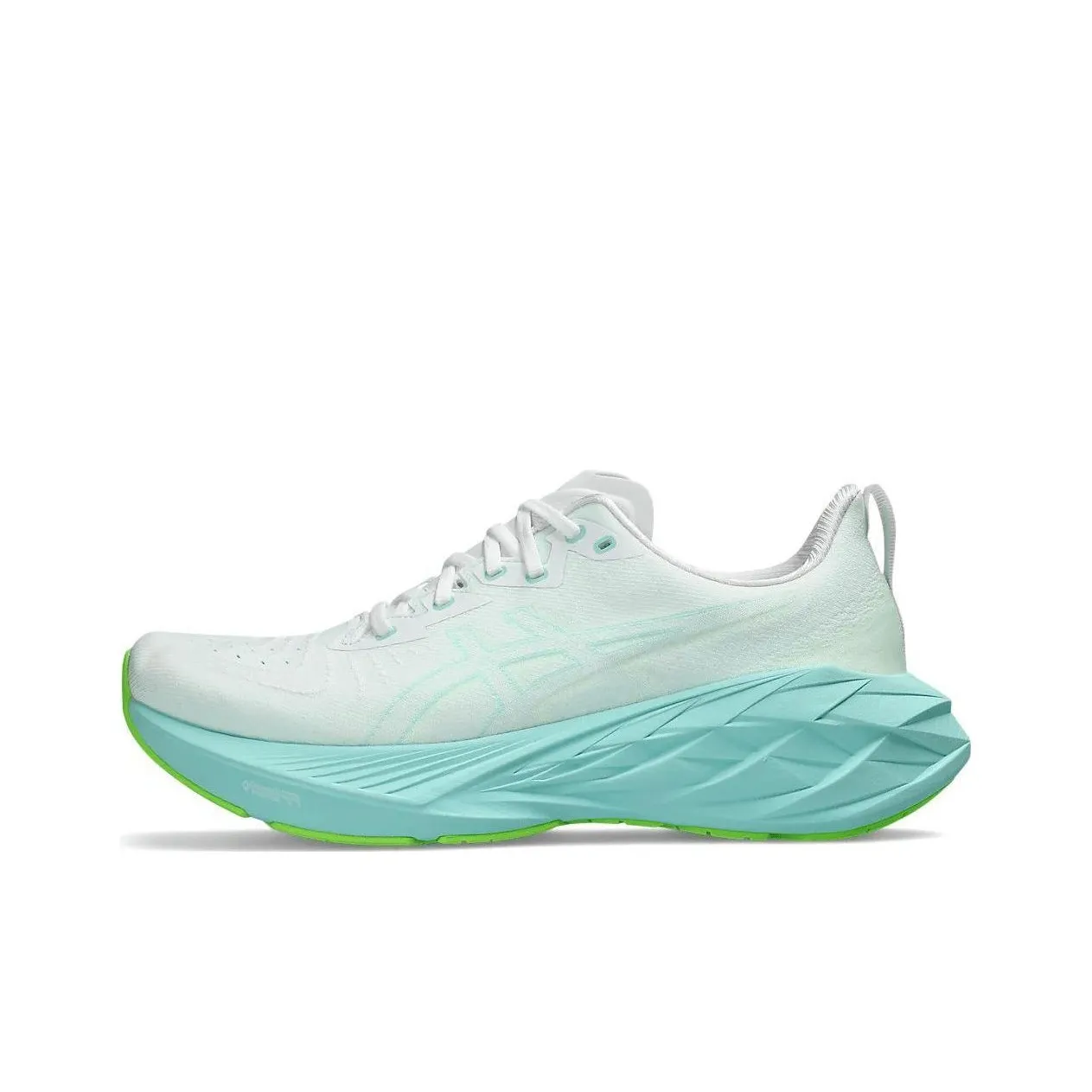 Asics Novablast 4 
White Illuminate Mint
