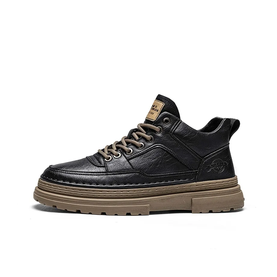 G.N.SHIJIA Men's Casual Shoes Men's Low top Black/Brown