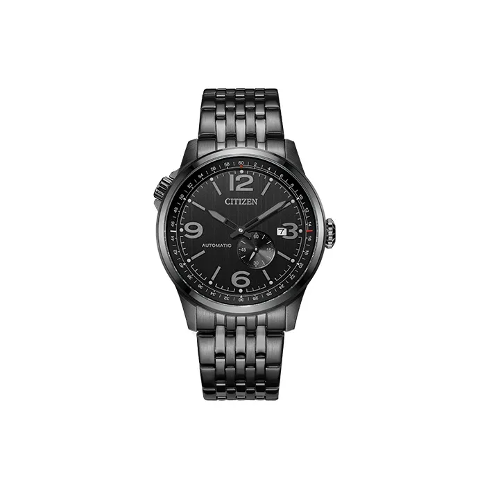 CITIZEN Mechanical Watch Series Механический механизм Нержавеющая сталь Ремешок Часы 20 мм Унисекс Черный циферблат