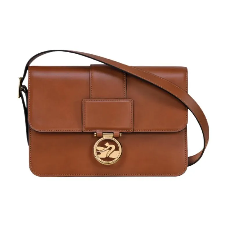 LONGCHAMP Коробка TROT Телячья кожа Сумка через плечо Средняя Женская Коричневая