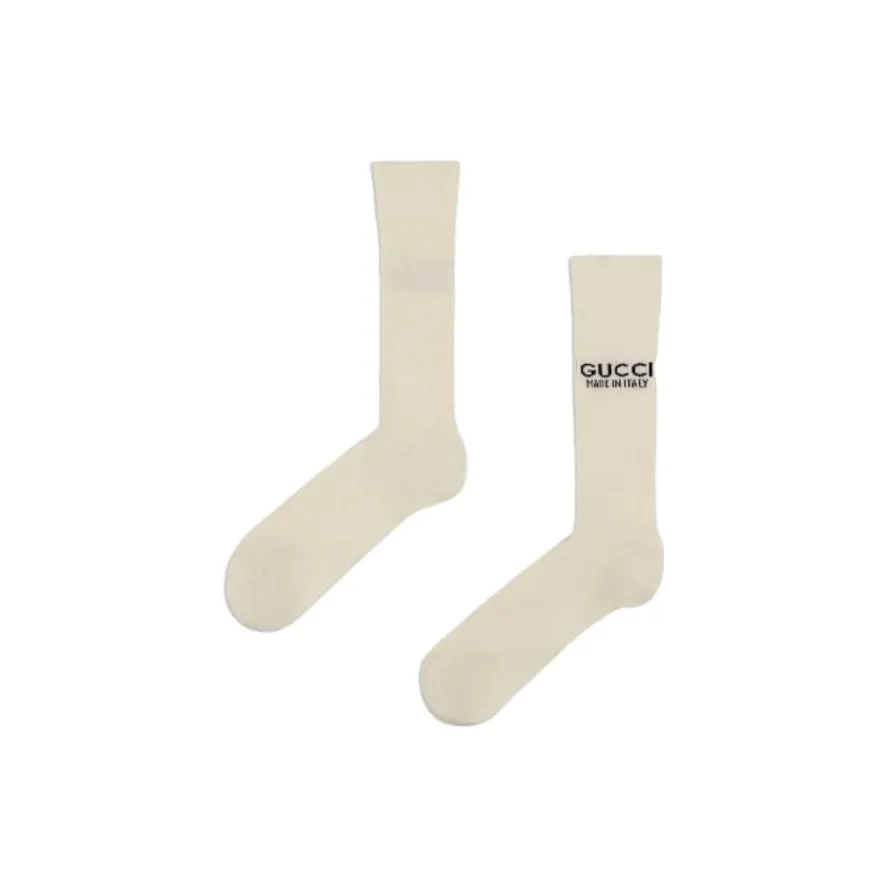 GUCCI FW23 Носки до колена Мужские 1 упаковка Бежевые