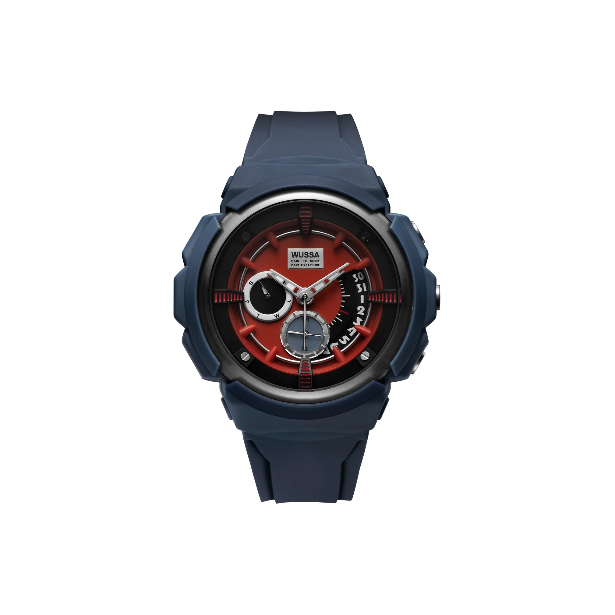 WUSSA VV Collection Кварцевый механизм Часы Унисекс Апельсин Циферблат