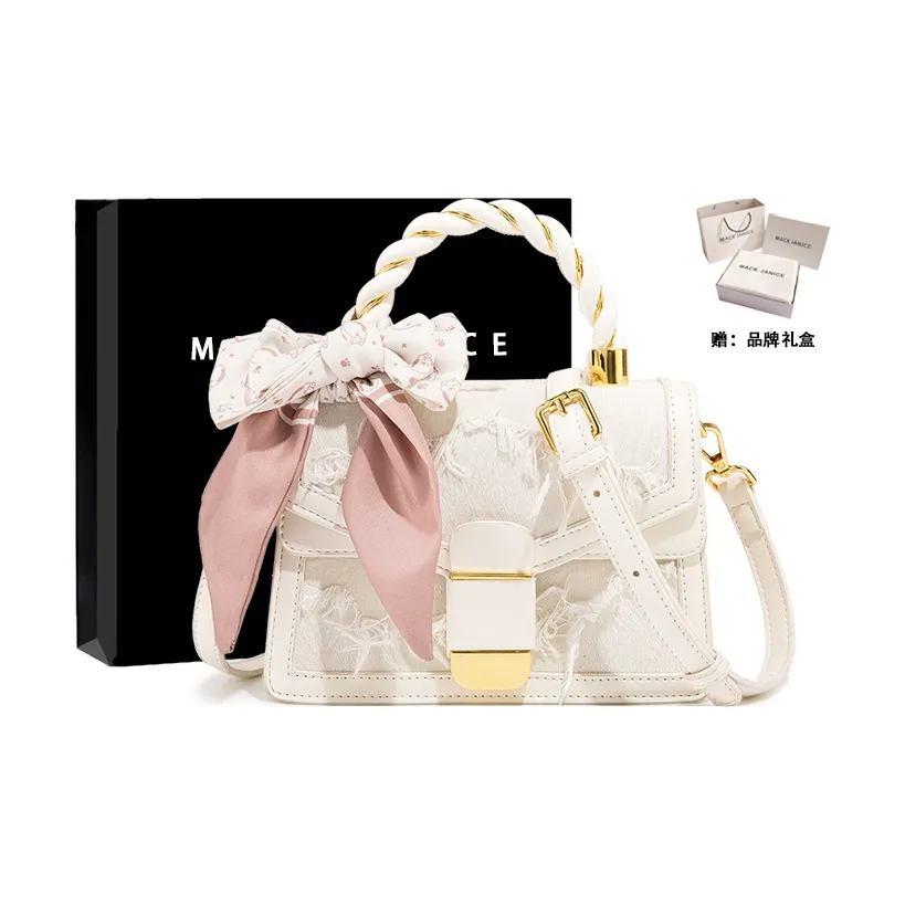 MACKJANICE Polyurethane Synthetic Leather Crossbody Bags Handbags Small Size Women's White