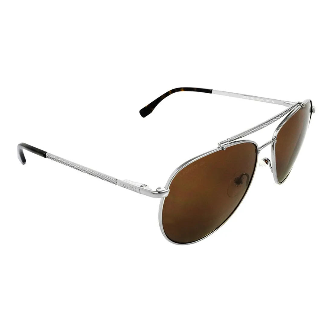 LACOSTE Metal Aviator Sunglasses Unisex Silver