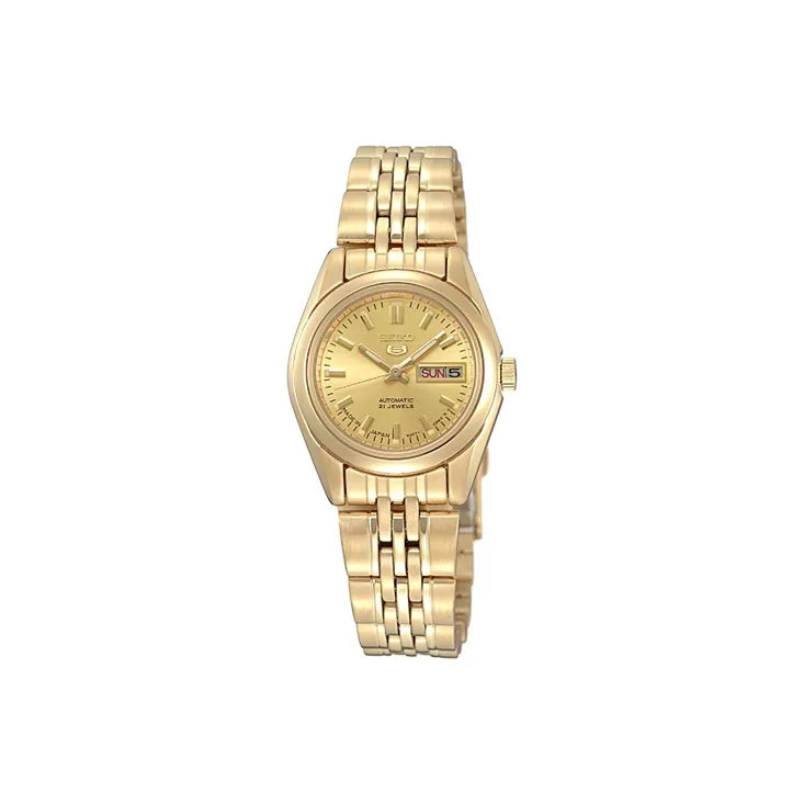 SEIKO Automatic Mechanical Movement Stainless Steel Strap Watch Women's Watch Gold Dial