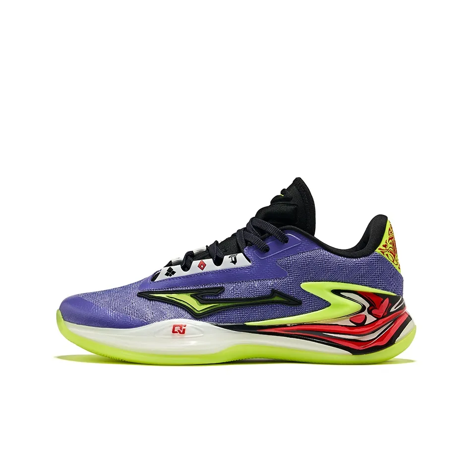 Erke Humble 1.0 Qi Technology Cushioning Wear Resistant Mid Top Basketball Shoes Men's Joker Kaleidoscope Color