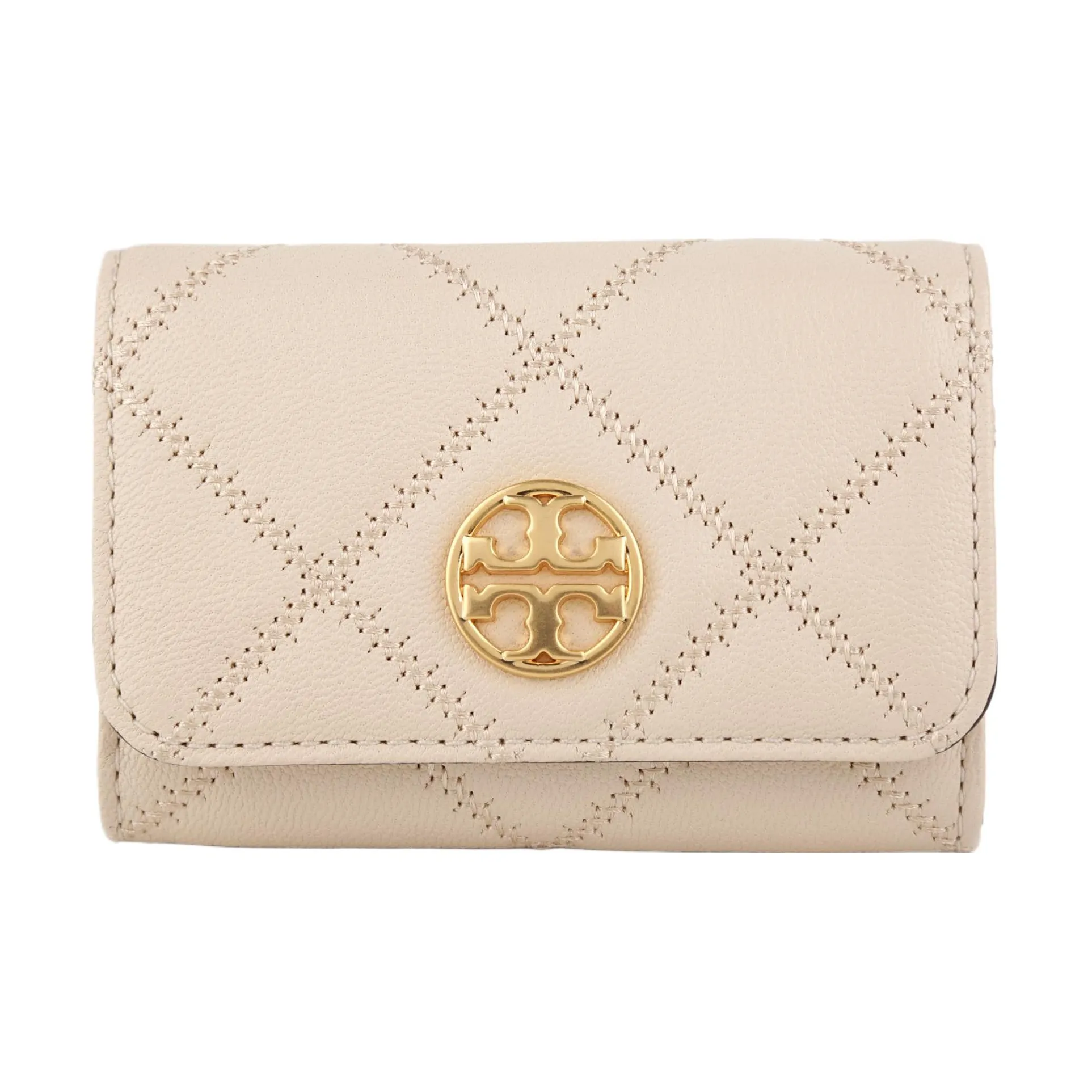 TORY BURCH TB Willa Leather Wallet Women's Cheese White