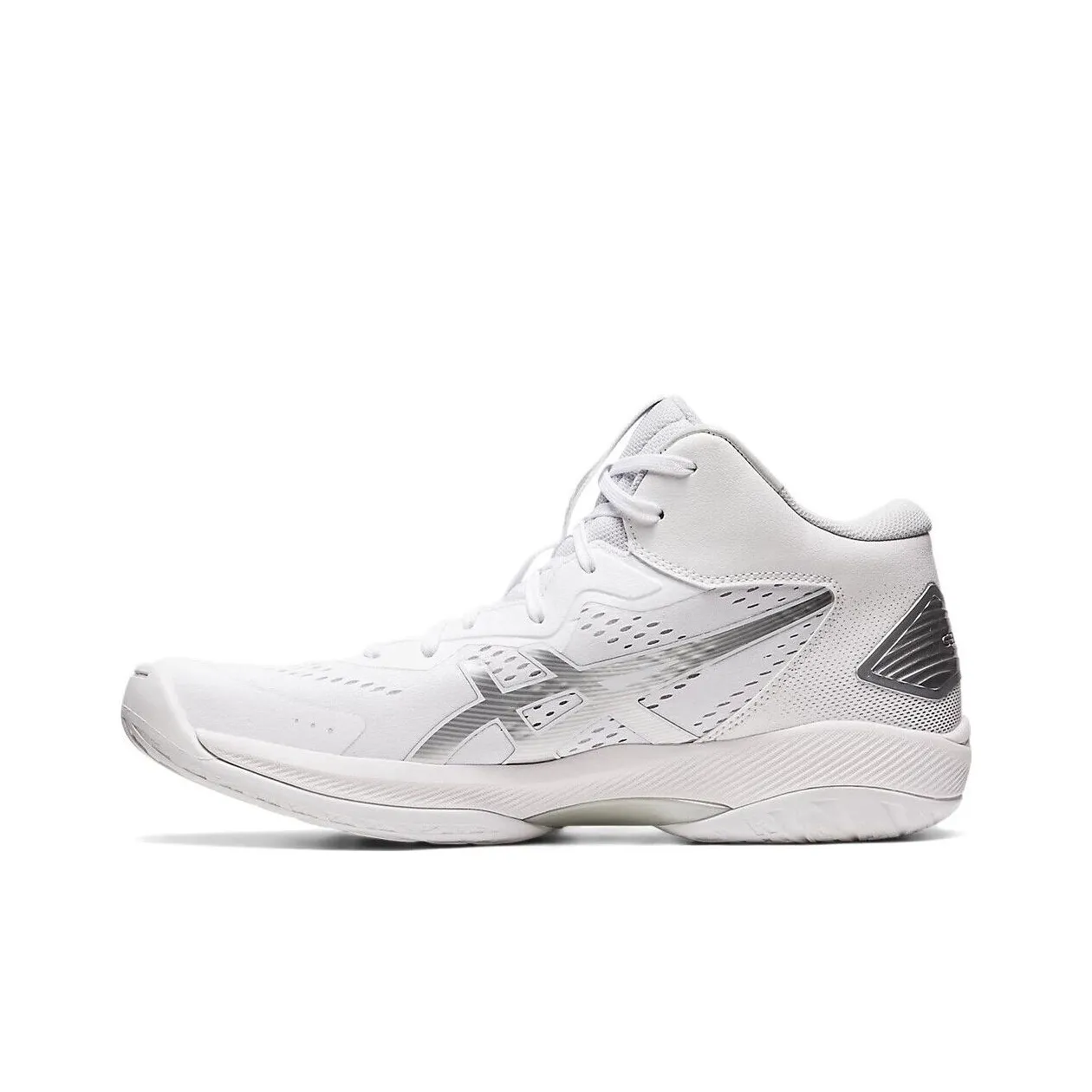 Asics Гель HOOP V15 MID Топ Баскетбольные кроссовки Унисекс Белый Серебряный