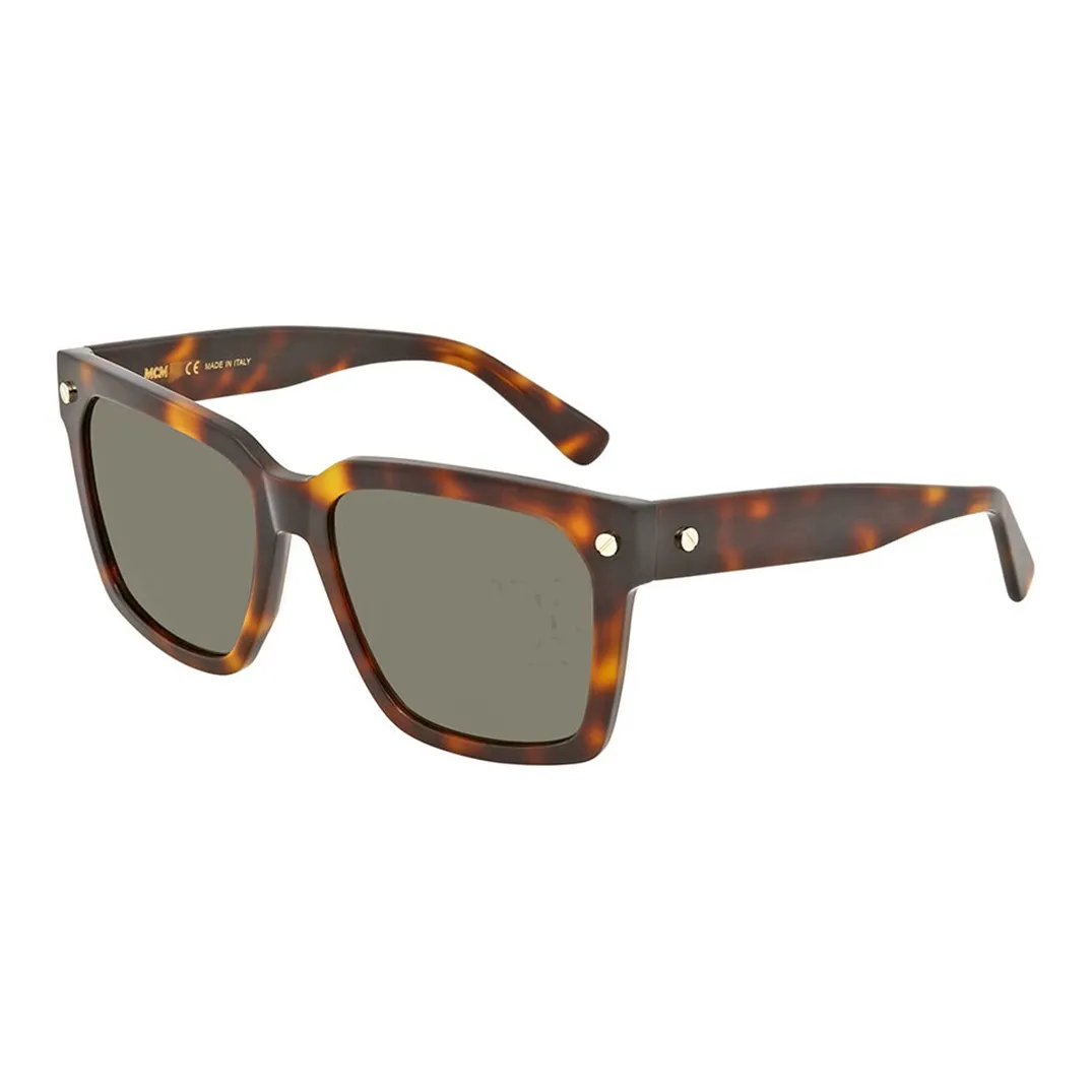 MCM Acetate Square Sunglasses Women's Havana