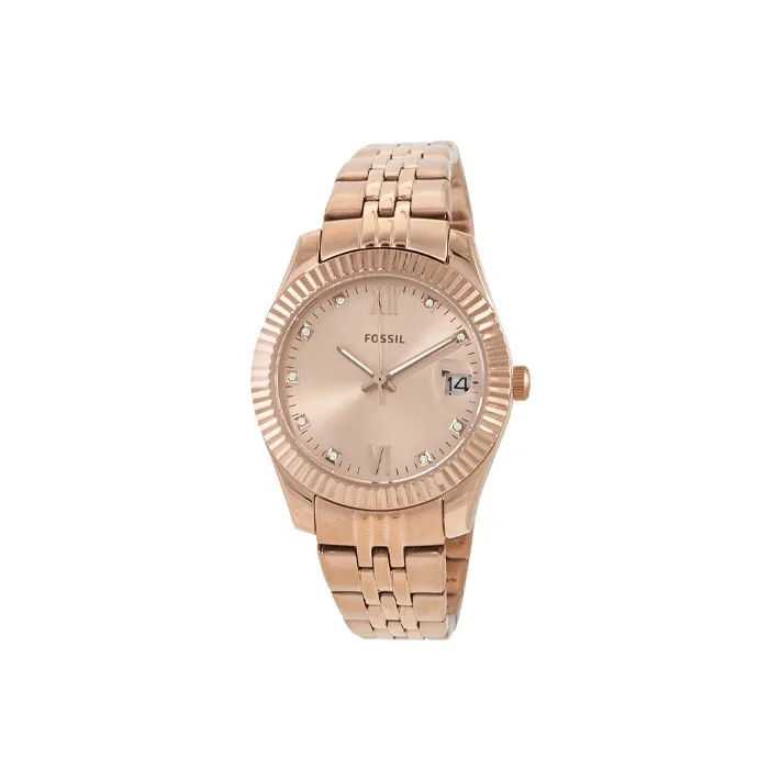 FOSSIL Наручные часы Кварцевый механизм Нержавеющая сталь Ремешок 32 мм Золотой циферблат Женские часы