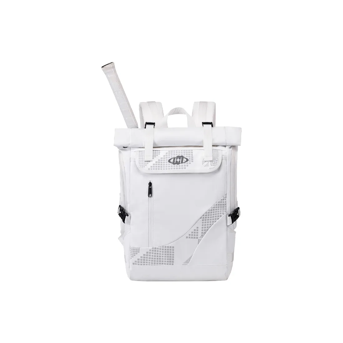 WINNER Polyester Tennis Racket Bag, Gym Bag, Tessuto backpack Large Size Unisex White/Black