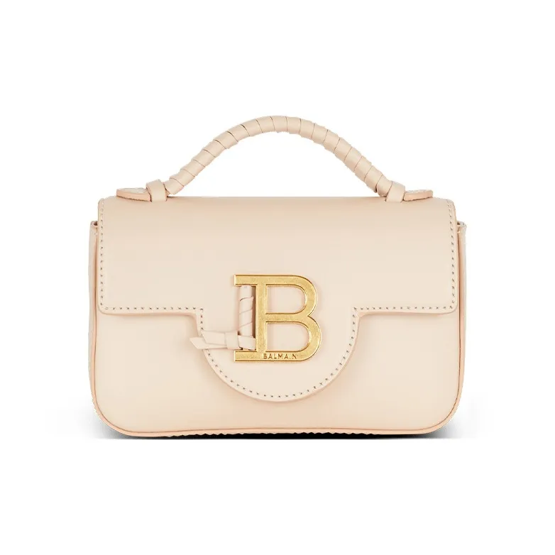 BALMAIN B Buzz Logo Plaque Foldover Top Mini Tote Bag