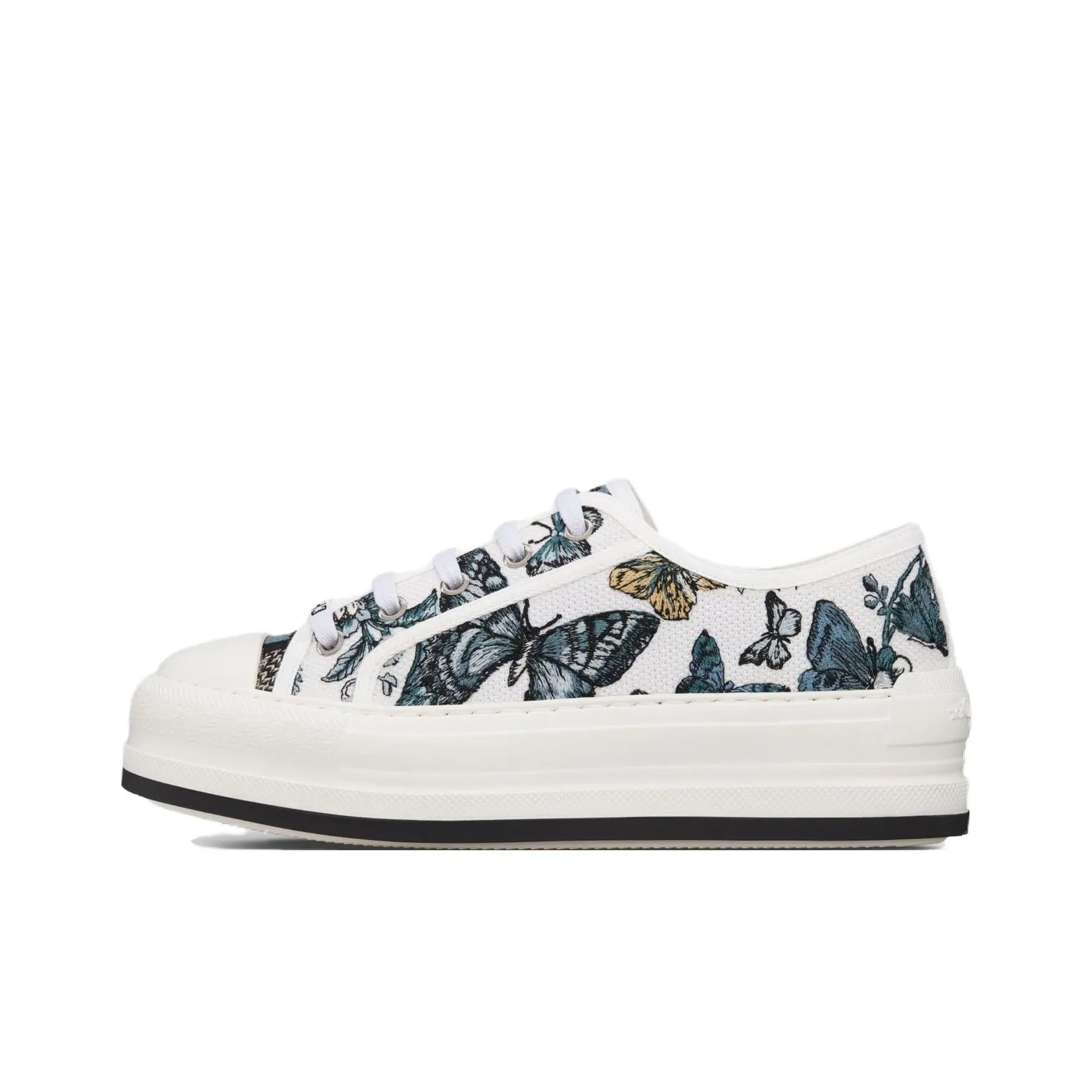 DIOR Walk'n'Dior Platform Shoes Low-Top Skateboard Shoes Women's Blue White