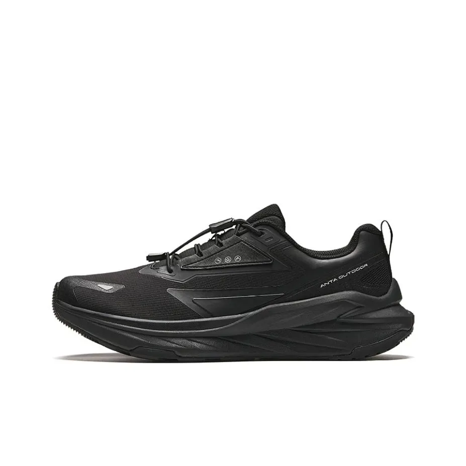 Anta Breathable, Supportive, And Lightweight Low Top Running Shoes Men's Black