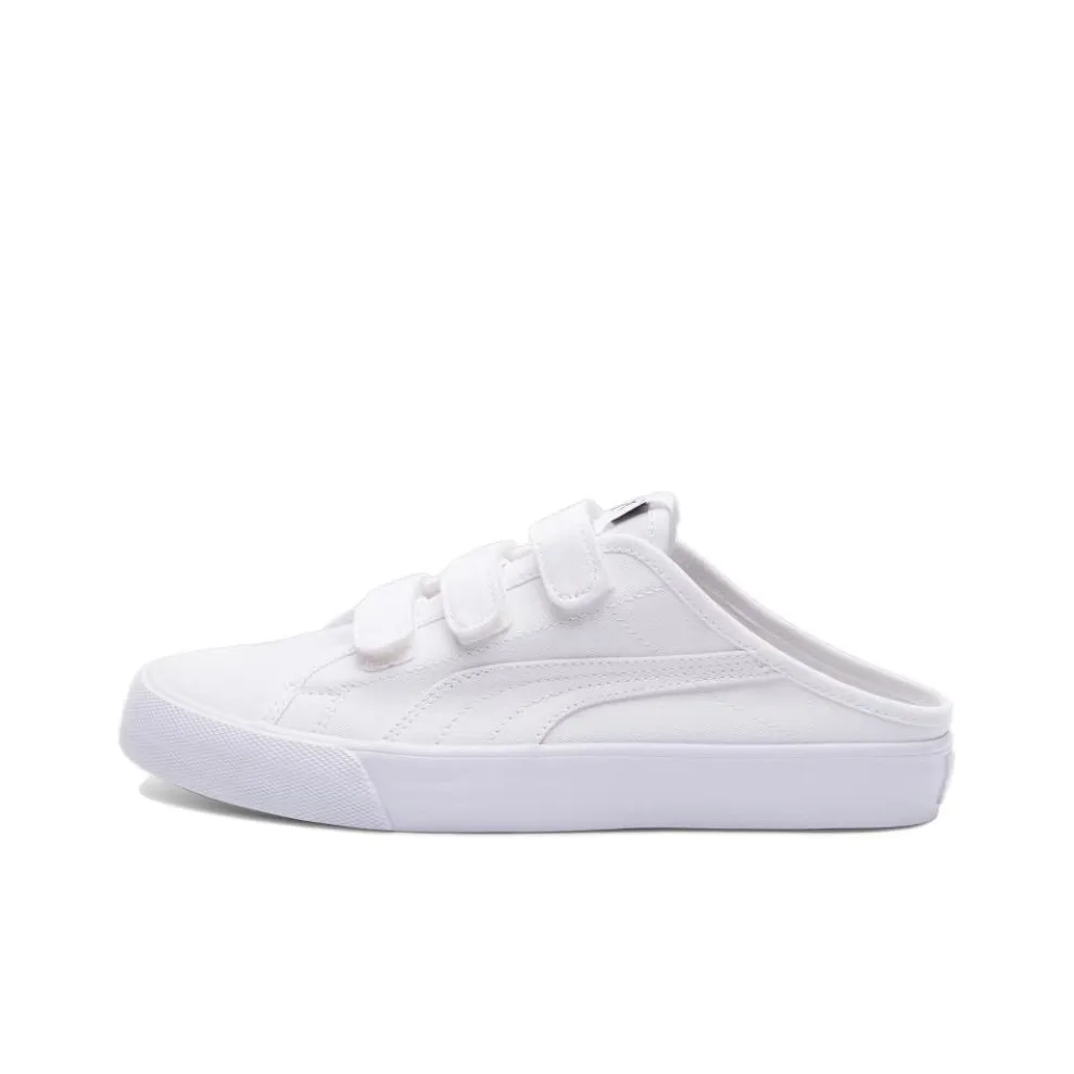 PUMA Bari Mule Амортизация Износостойкие Низкие Кроссовки для скейтбординга Женские Белые