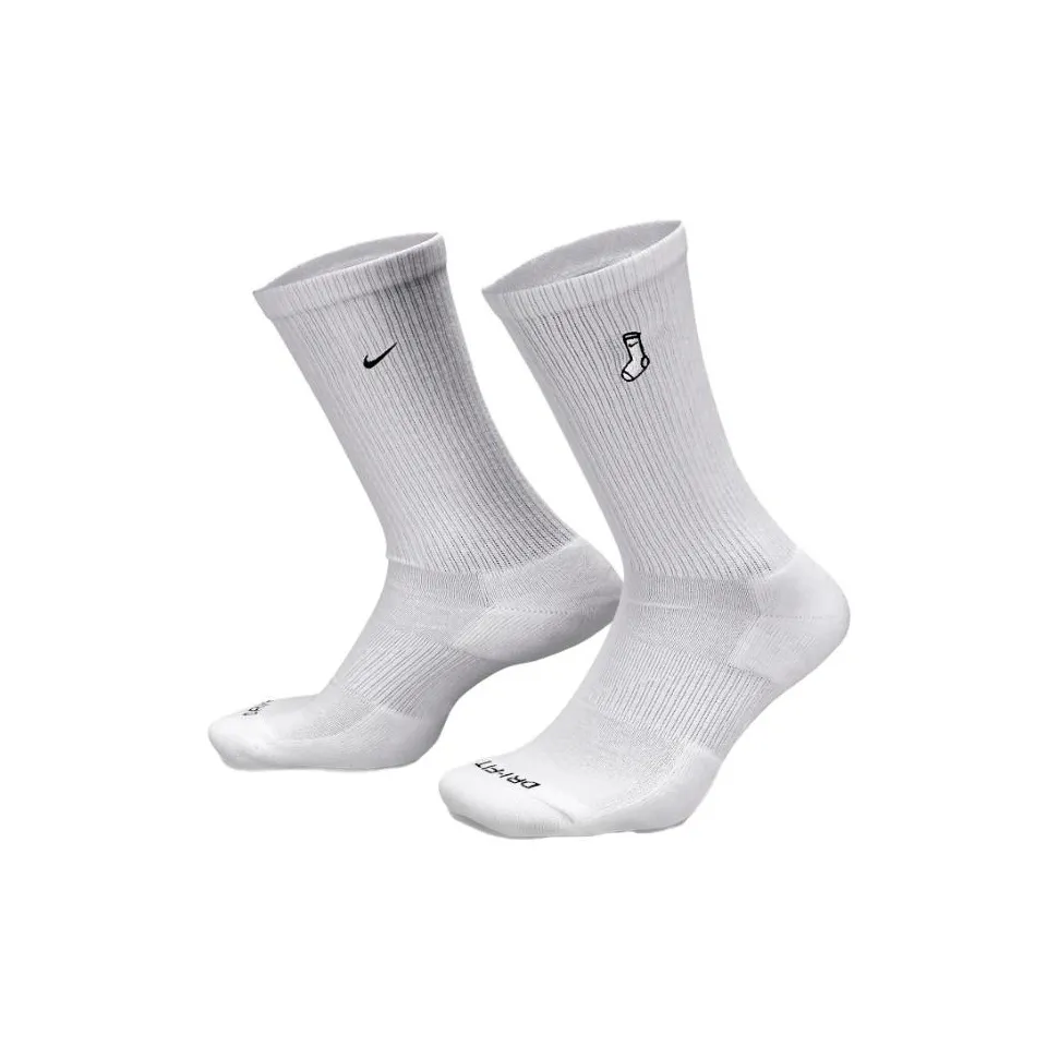 Nike Everyday Plus Cushioned Crew Socks 2 Pairs Knee High Socks Men's 2 Pack