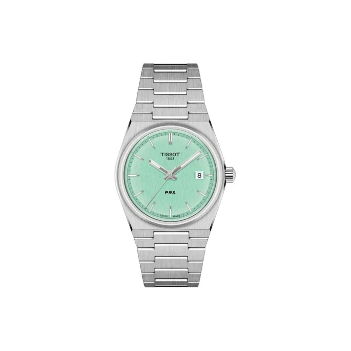 TISSOT Quartz Механизм Мужские Часы PRX Super Player Series 34,6мм*35мм*9,6мм Зеленые