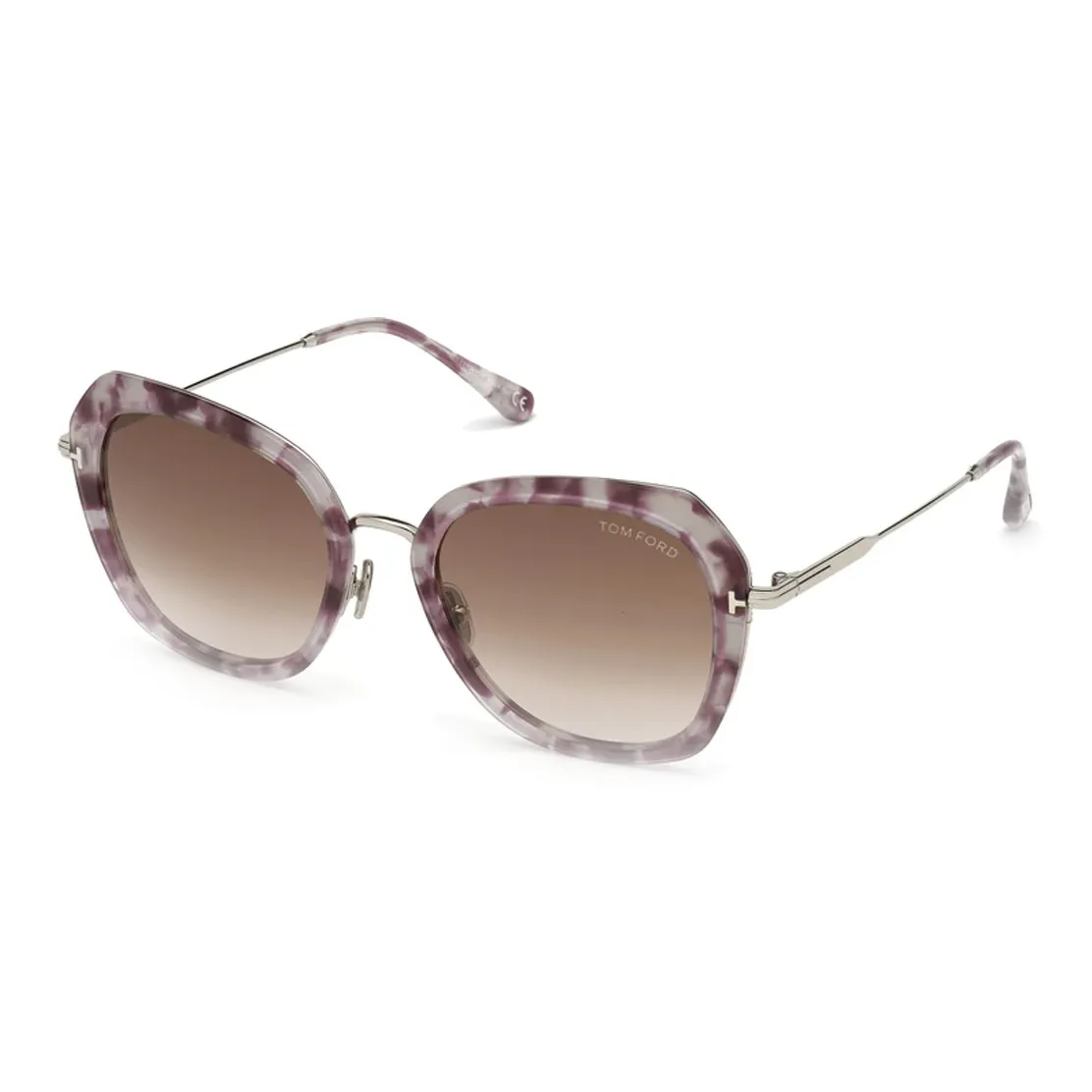 TOM FORD Oval Sunglasses Unisex Red