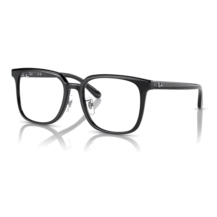 RayBan Acetate Square Eyeglass Frames Unisex Black