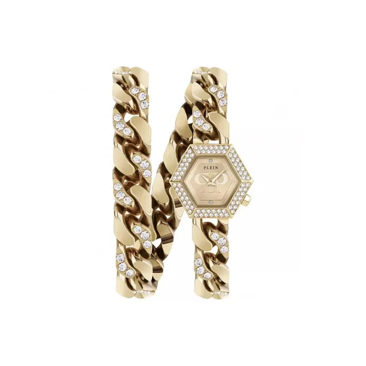 PHILIPP PLEIN Кварцевый Movement Унисекс Часы 28mm*9mm Золотые