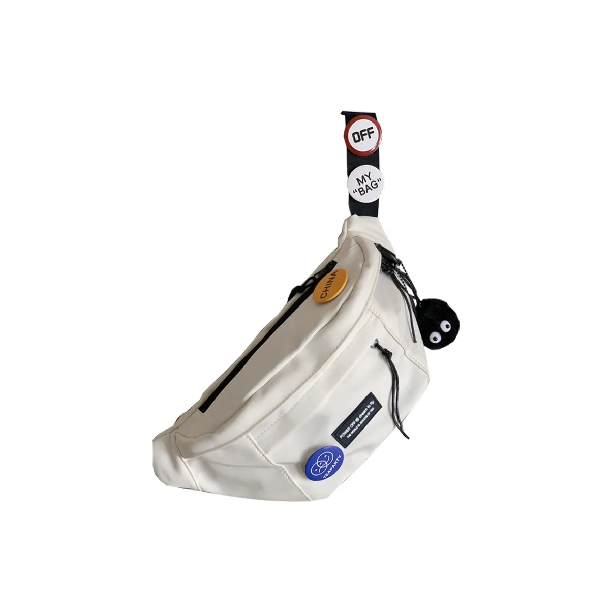 LOUIS ROYALN Полиэстер Сумка через плечо Слинг-сумка Сумка на пояс Стандартная Унисекс Черный Белый