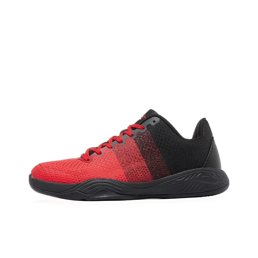 VOIT Basketball Shoes Men's Low Top Black/Ice Red