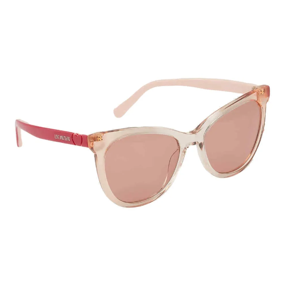 MOSCHINO Acetate Irregular Shape Sunglasses Women's Orange