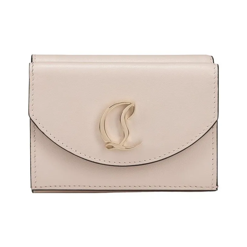 CL LUBOTING Calfskin Wallet Women's Beige