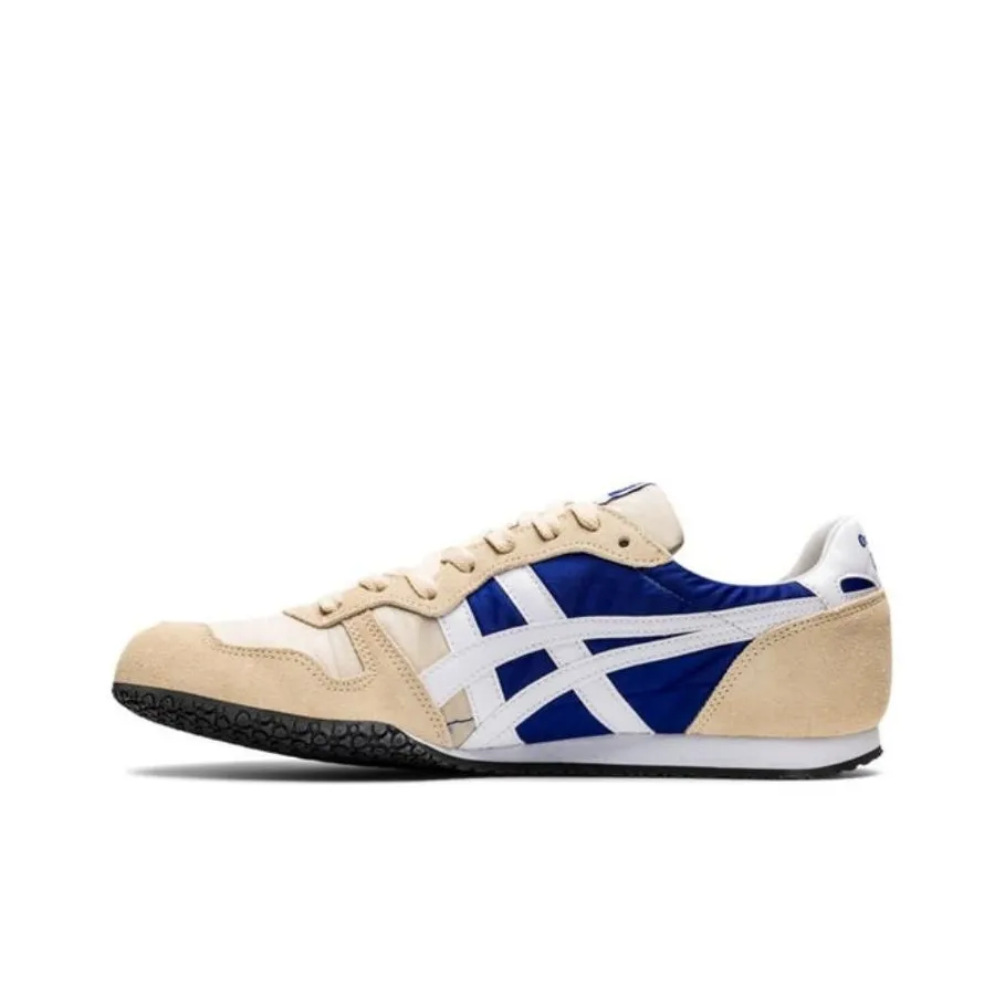 Onitsuka Tiger Serrano Устойчивый к истиранию Дышащий Низкий Верх Casual Унисекс Белый Синий