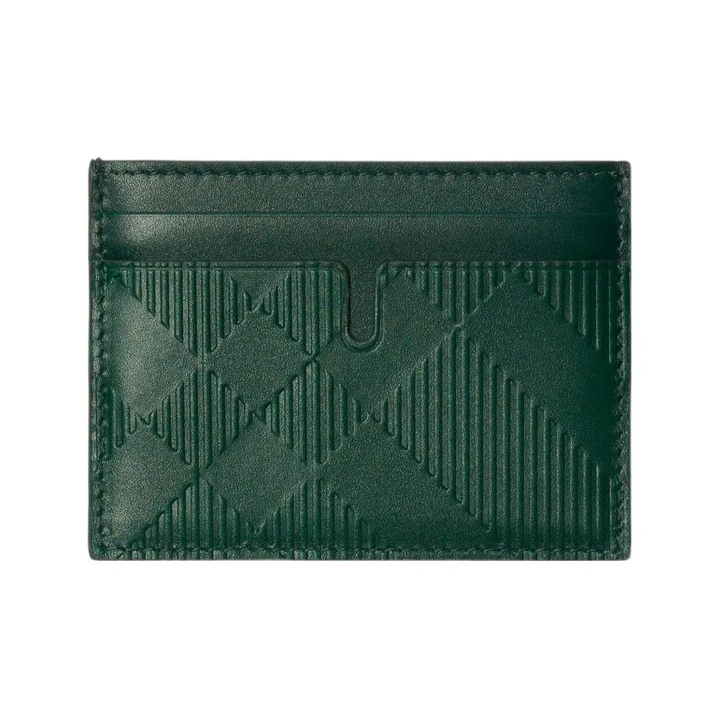 Burberry Calfskin Card Holder Men's Vine Green