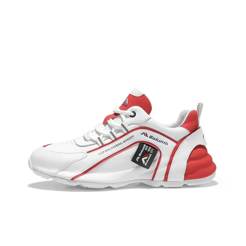 KOLUMB Slip Резистентный Низкий Топ Кэжуал Мужской Белый Красный