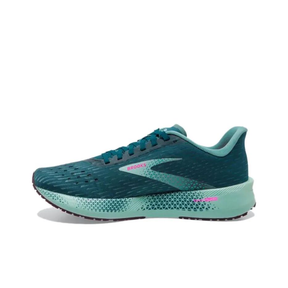 Brooks Hyperion Tempo Cushioning, Wear Resistant Low Top Running Shoes Women's Green Blue
