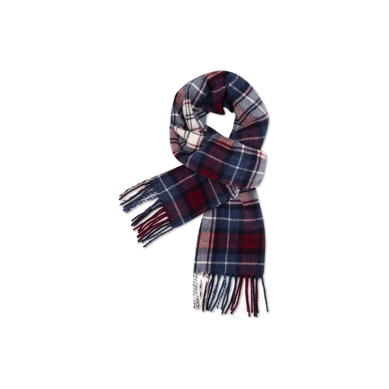 Tommy Hilfiger Вязаные шарфы Мужской Синий Белый Красный Клетка