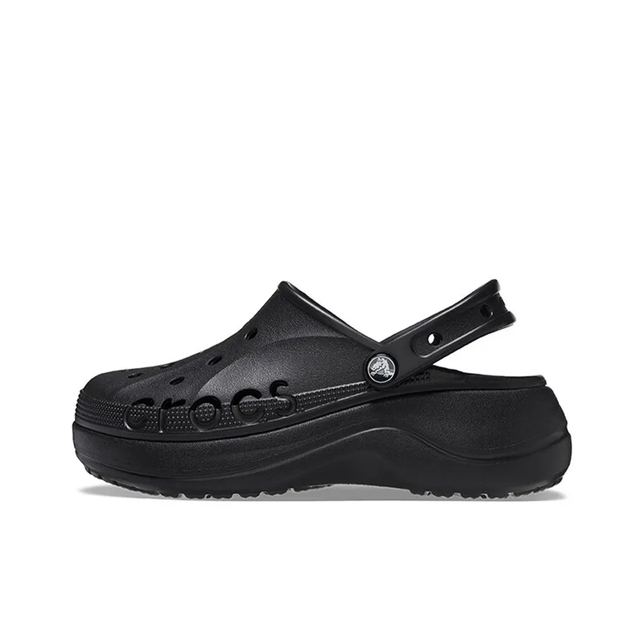 Crocs Baya Platform Clogs 
Black
 Women
s