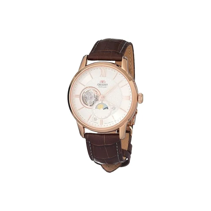 ORIENT Automatic Mechanical Movement Cow Leather Strap Watch 42mm Men's Watches White Dial RA AS0009S10B