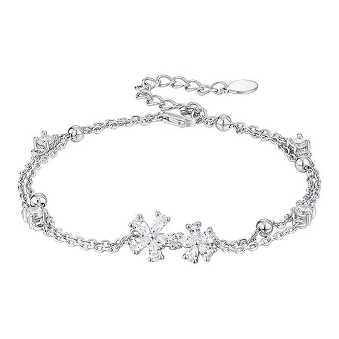 KADER 925 Sterling Silver Bracelets Women's Silver Goddess Zhen Xiang Box
