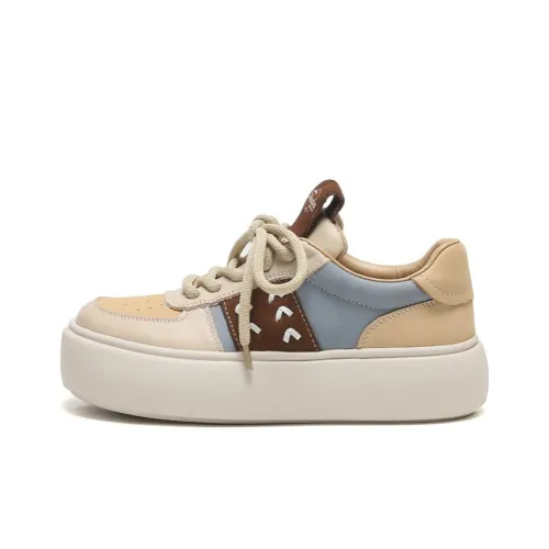 SHOUBA Кроссовки для скейтбординга Low Top Экрю Женские